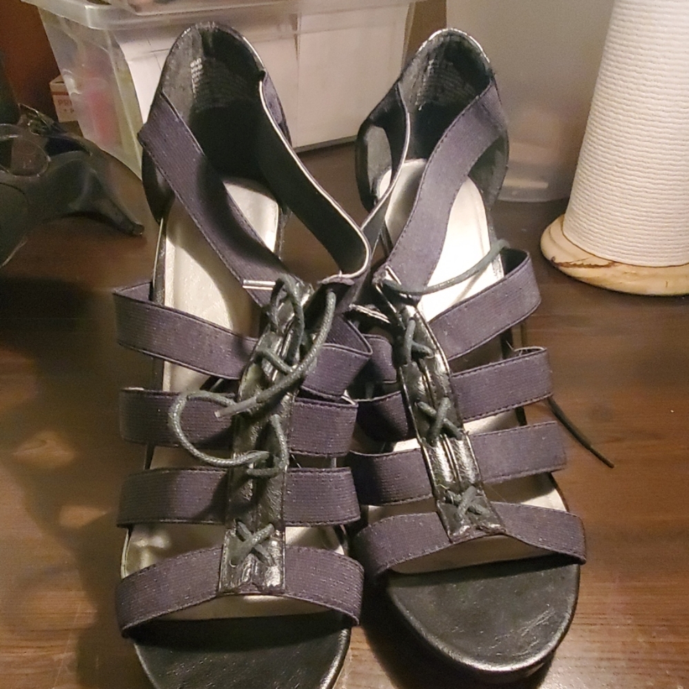Black Srappy High Heels